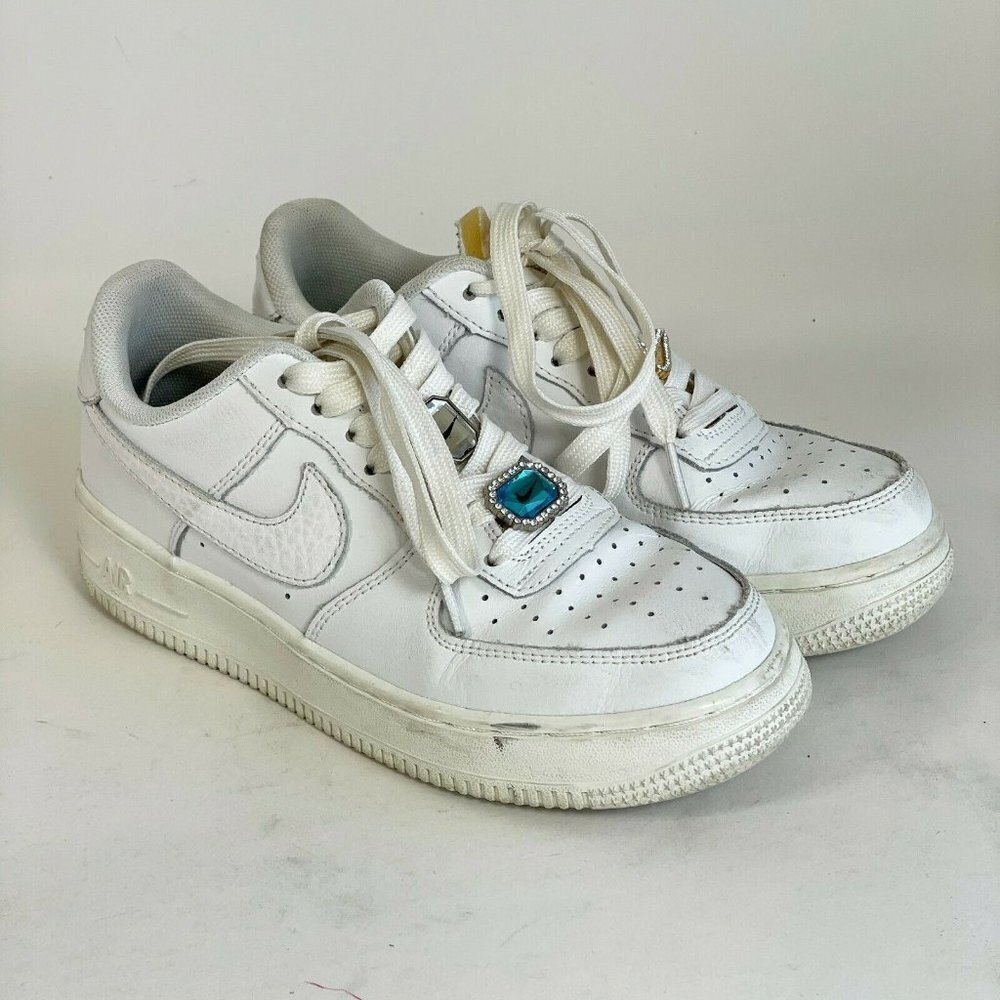 Nike Womens Air Force 1´07 LX Bling CZ8101-100 Sneakers White Size‎ 5.5 Leather
